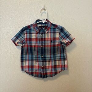2-T Ralph Lauren Kids Plaid Button-Down Shirt - Red, Blue, White